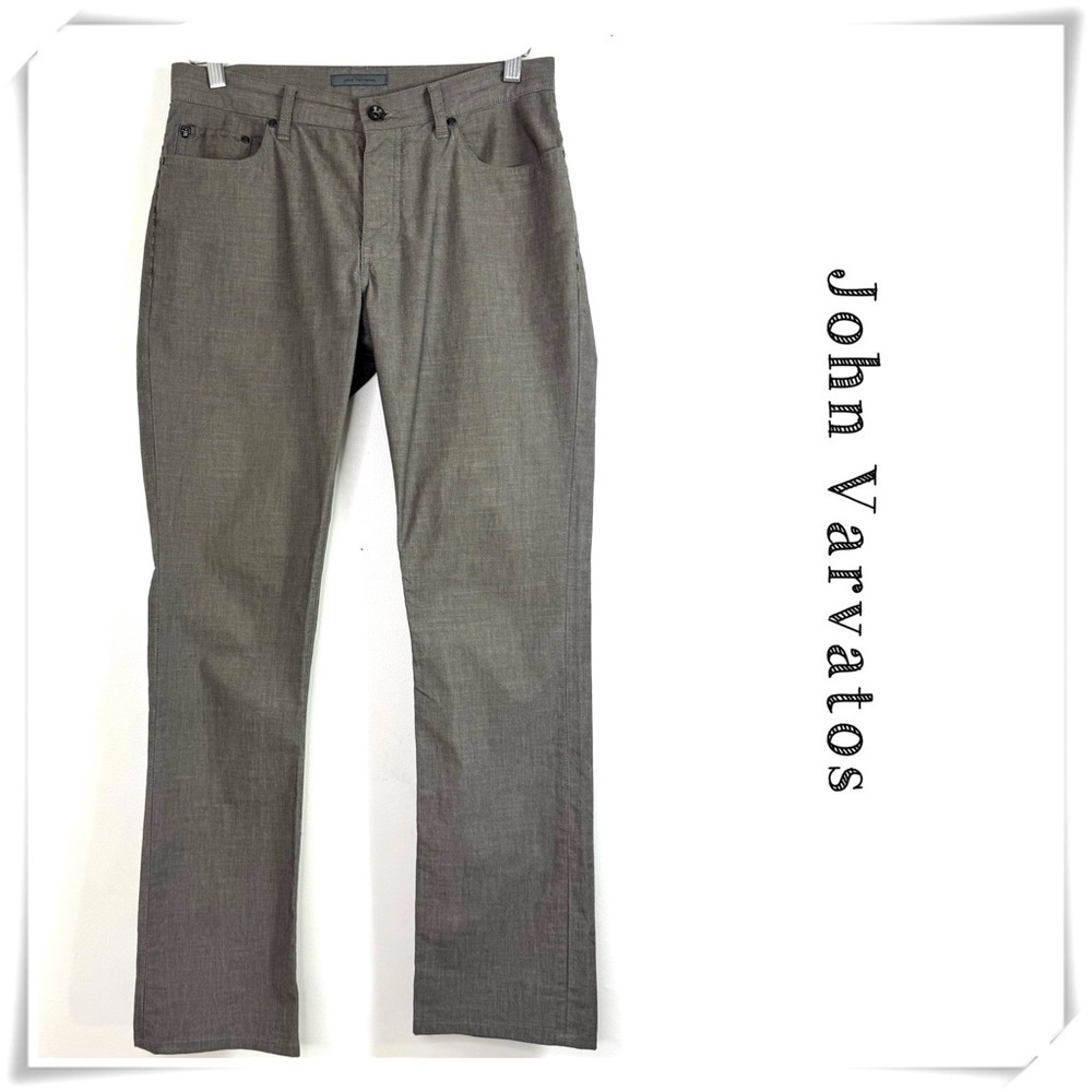 John Varvatos Slim Legs Trouser Pants in Grayish Brown Size 30